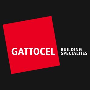 Logo GATTOCEL con quadrato rosso inclinato e scritta bianca