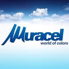 Logo Muracel in blu con lo slogan