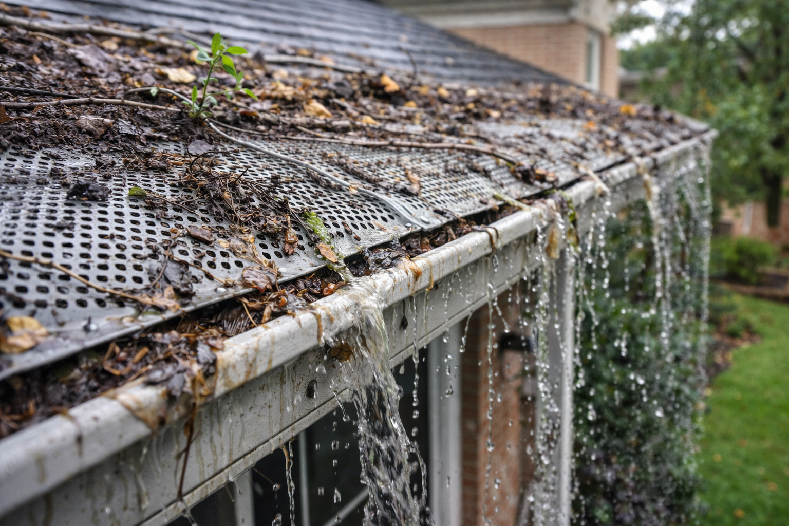 Clogged gutters