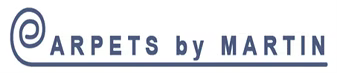 A logo for carpets by martin is shown on a white background