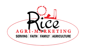 A logo for rice agri-marketing serving faith family agriculture
