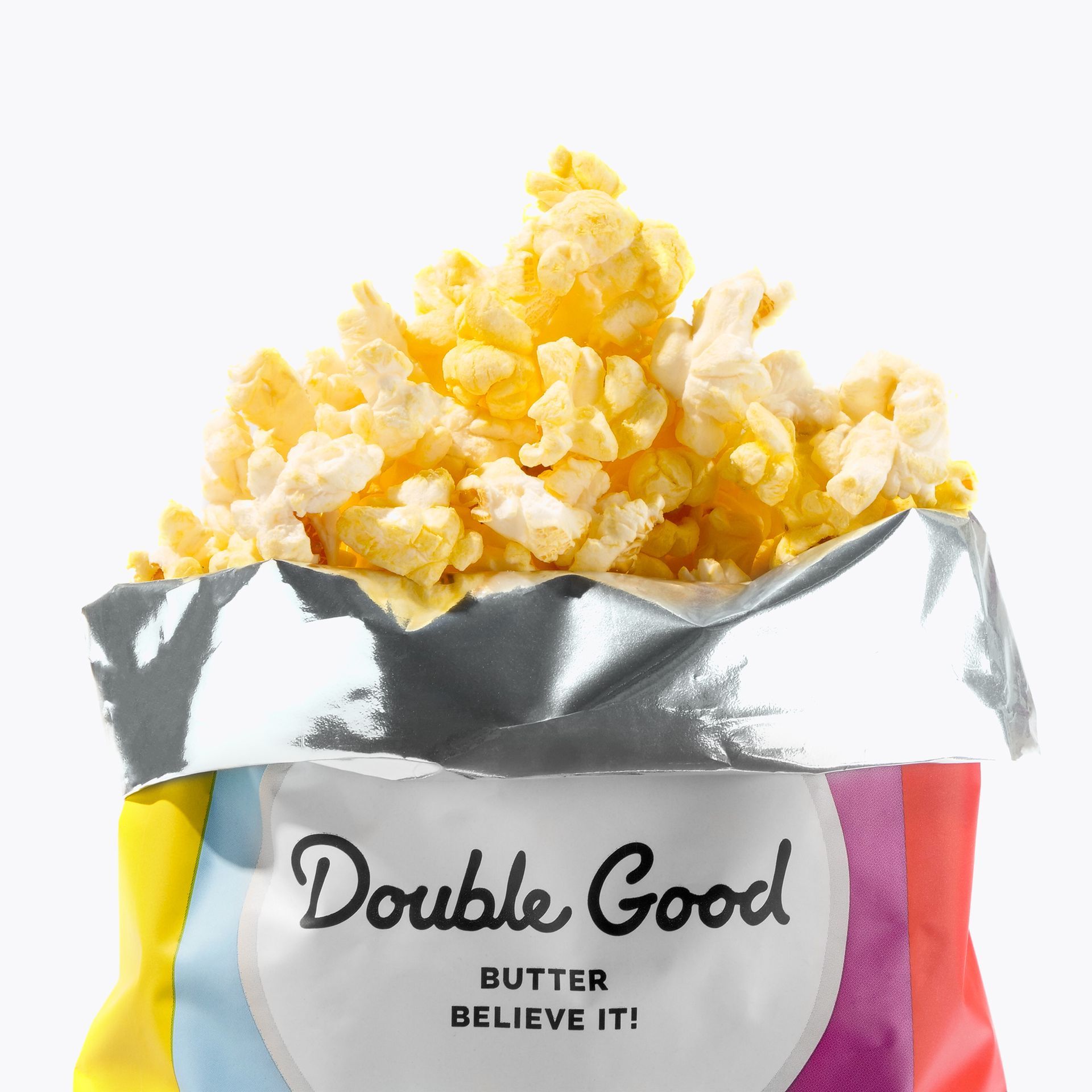 A bag of double good butter believe it popcorn