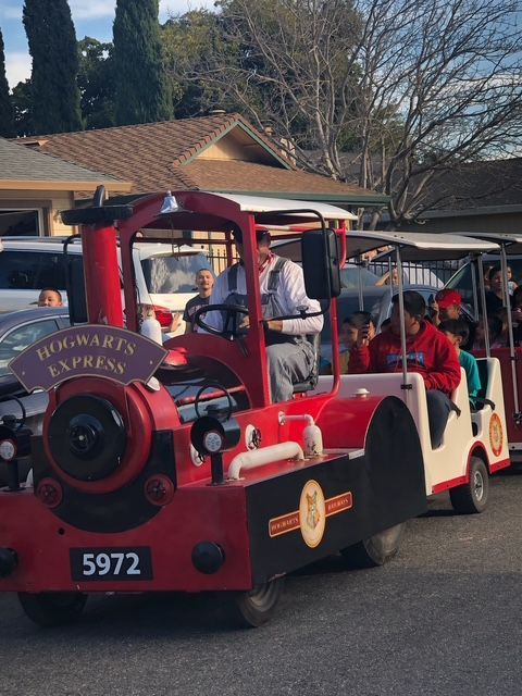 People Riding the Red Train | Stockton, CA - Butterfly-Express
