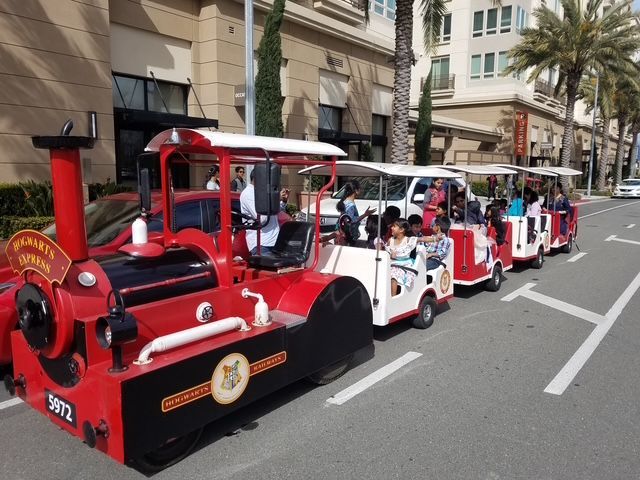 Red Train in Town | Stockton, CA - Butterfly-Express
