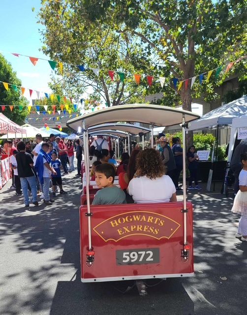 Back of Red Train | Stockton, CA - Butterfly-Express
