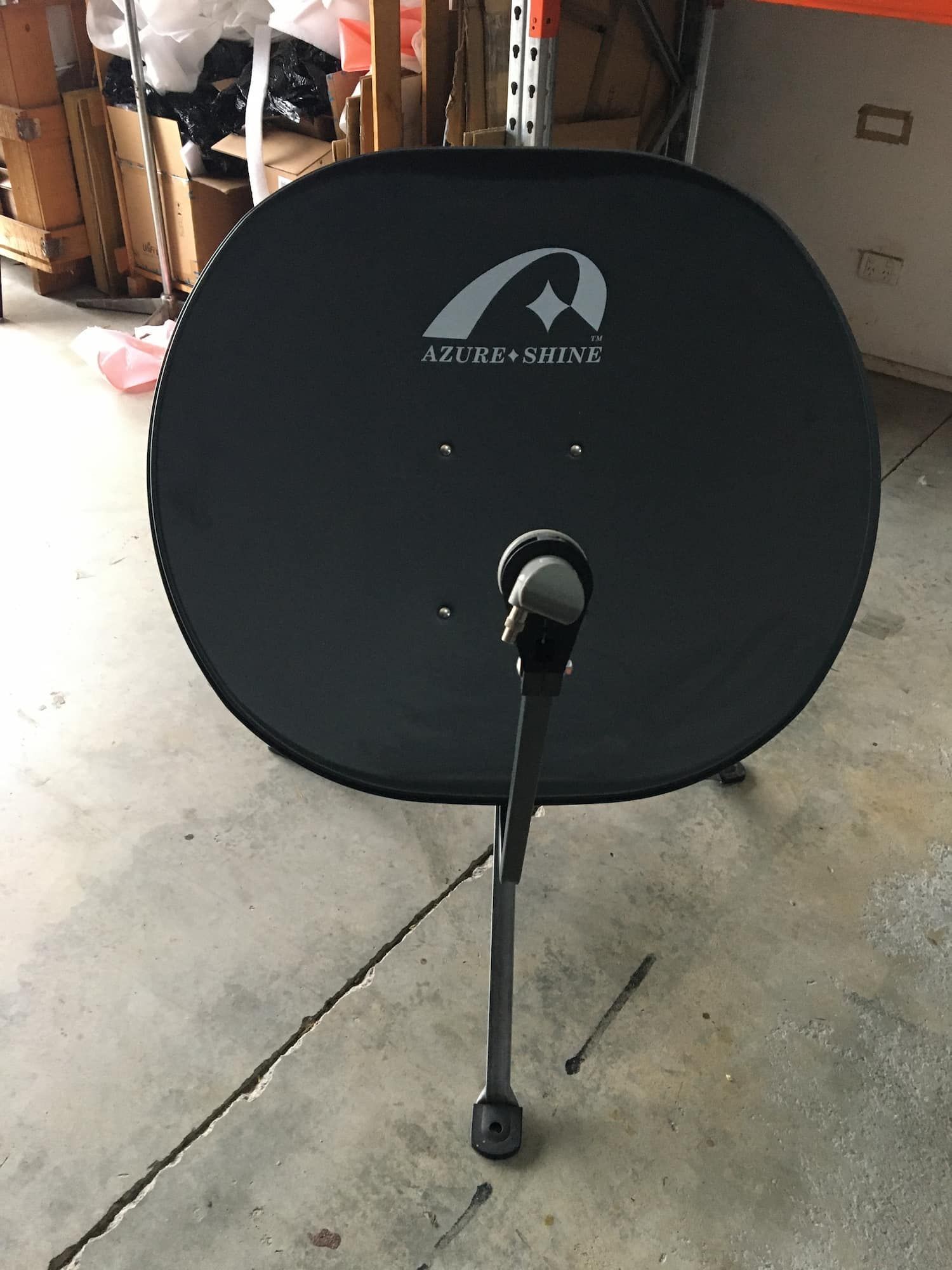 A Satellite Dish With the Letter a on It — Hendo's TV Antennas & Installations in Mission Beach, QLD