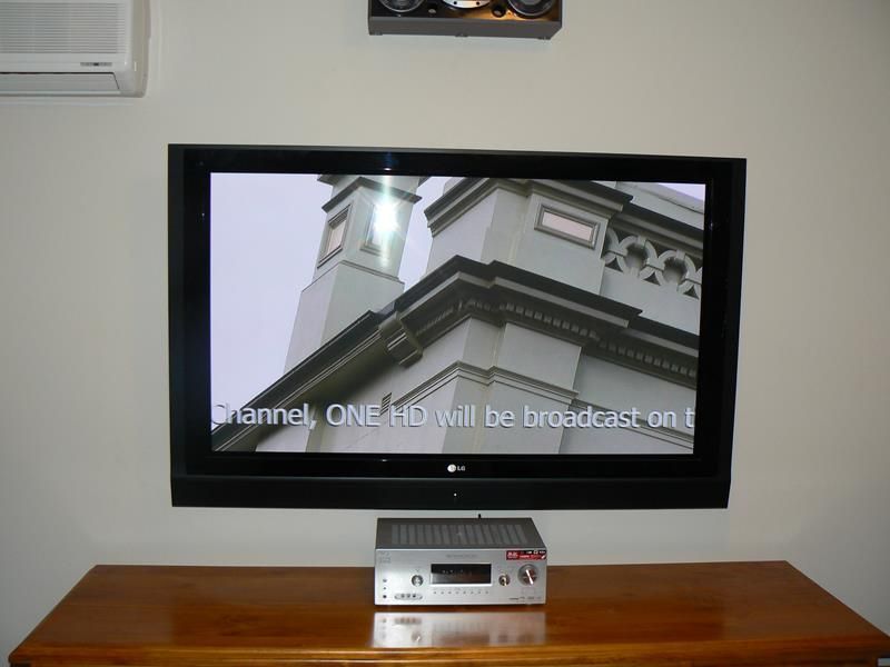 An Lg Television is Displaying a Channel One Hd Will Be Broadcast on — Hendo's TV Antennas & Installations in White Rock, QLD