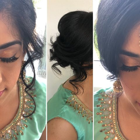 Wedding day hair and makeup service