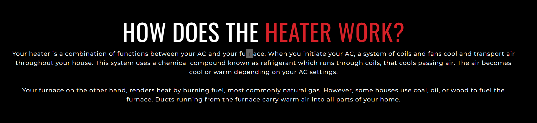 how does the heater work