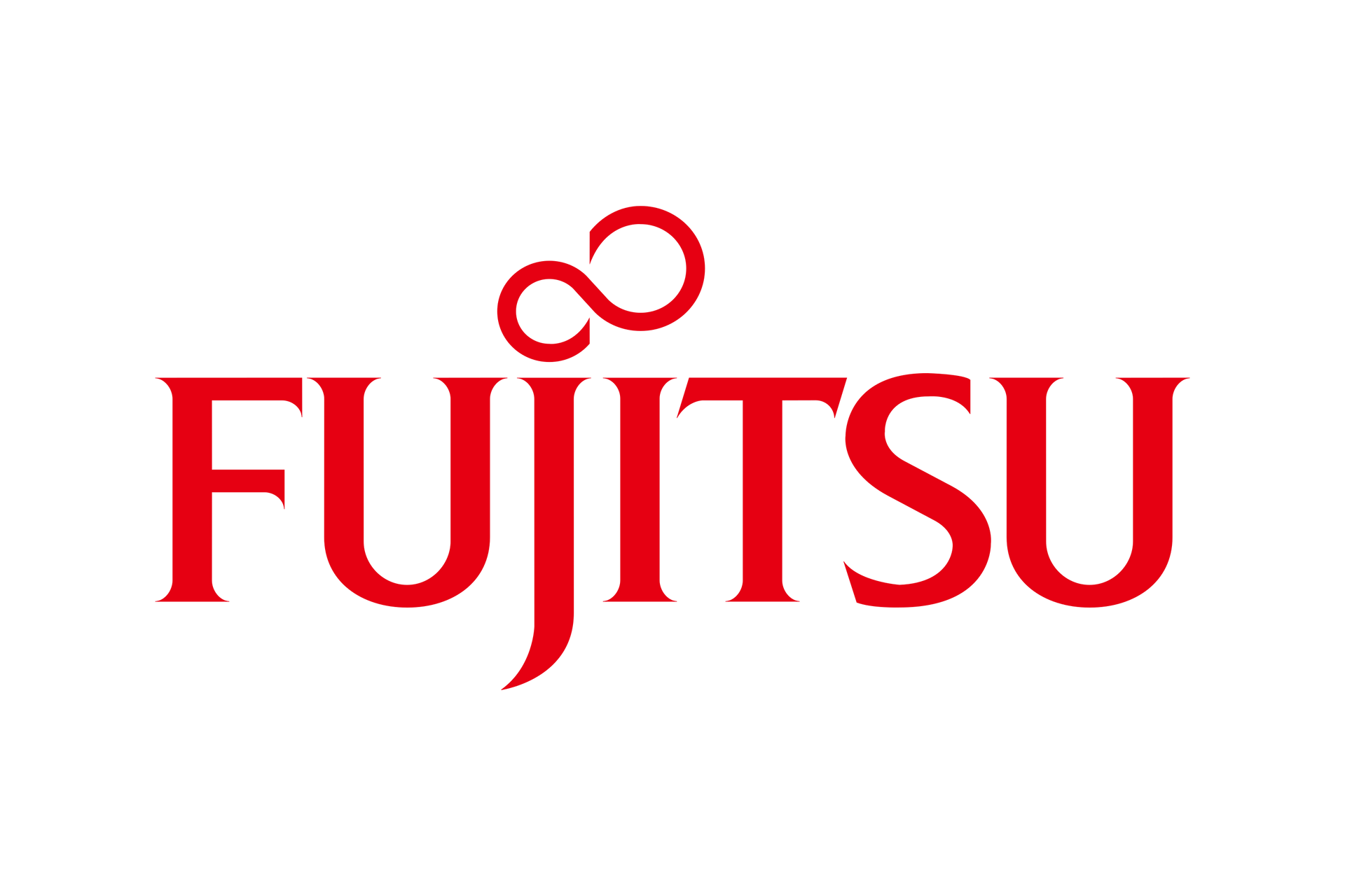 Fujitsu logo: Red wordmark