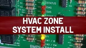 HVAC zone system control board with lights and text 