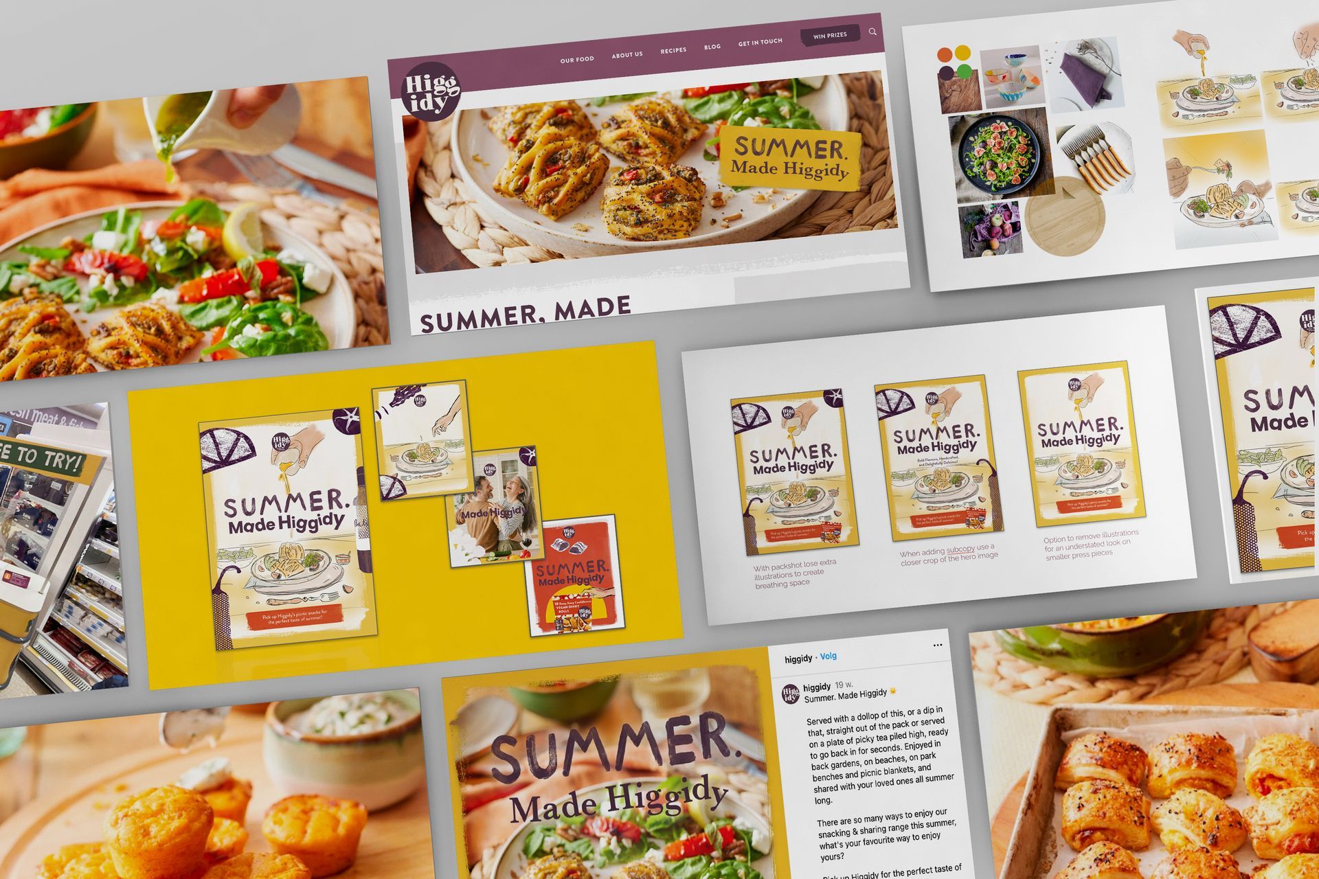 A collage of images of food with the words summer made on them