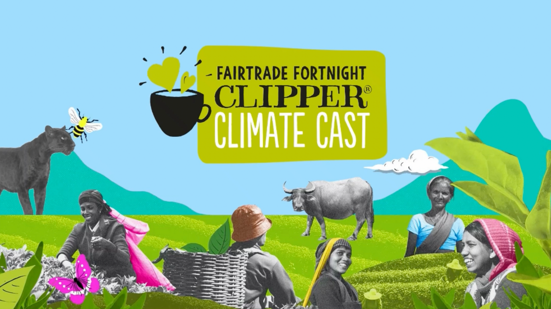 A poster for the fairtrade fortnight clipper climate cast