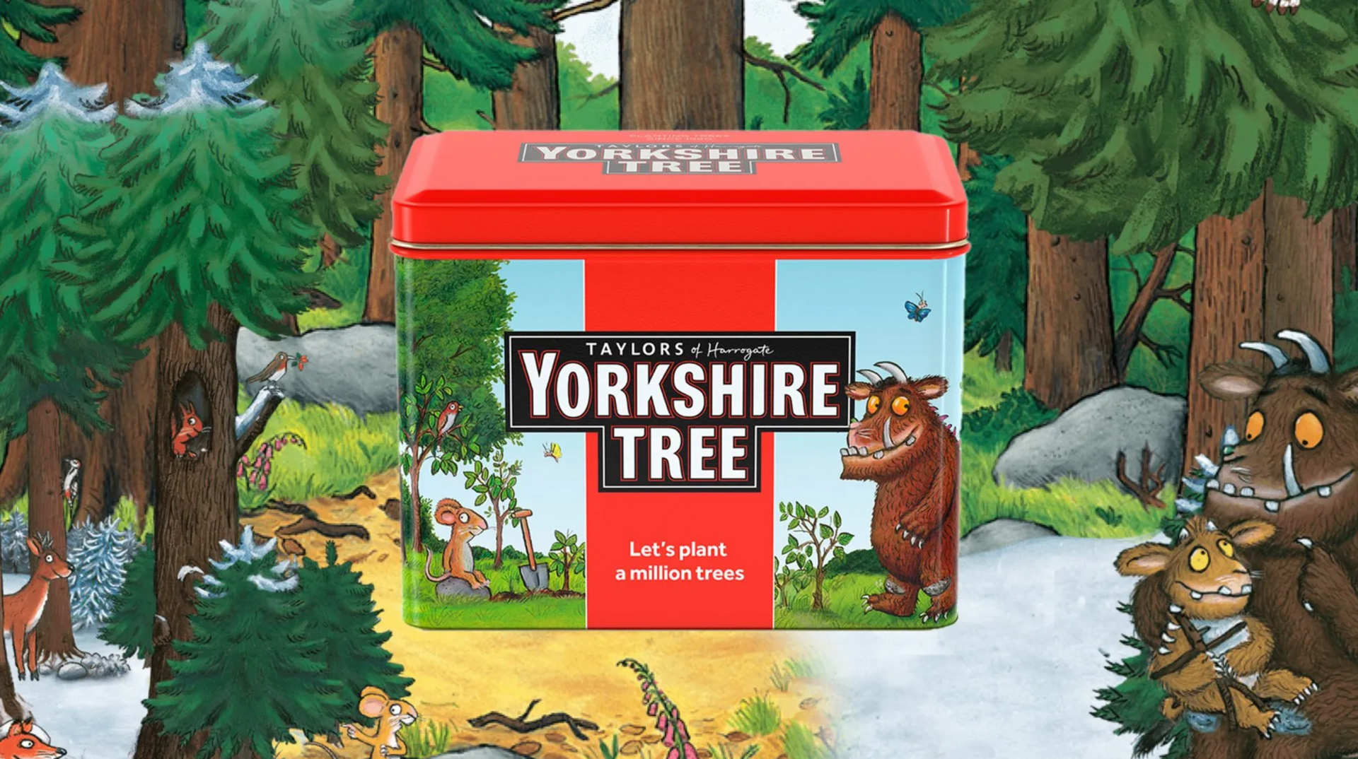 A red box with the words yorkshire tree on it