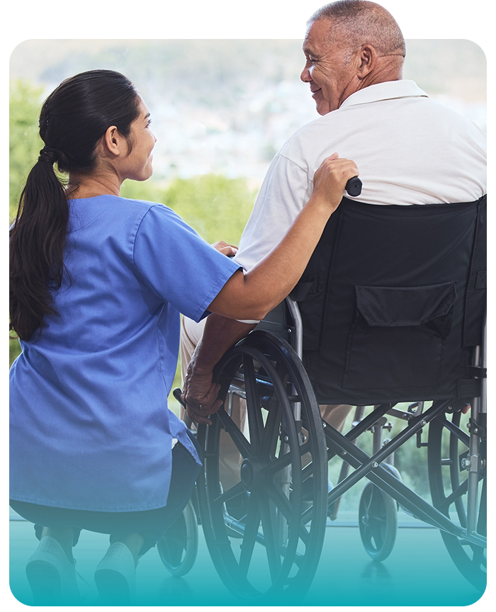 nurse with an elderly patient