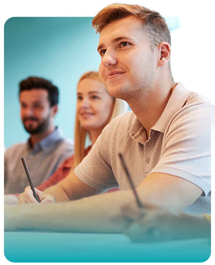 people attending a training