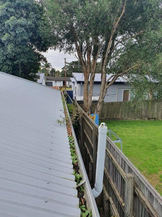 Before Cleaning The Gutter — Gutter Cleaning Services in Terrace, NSW