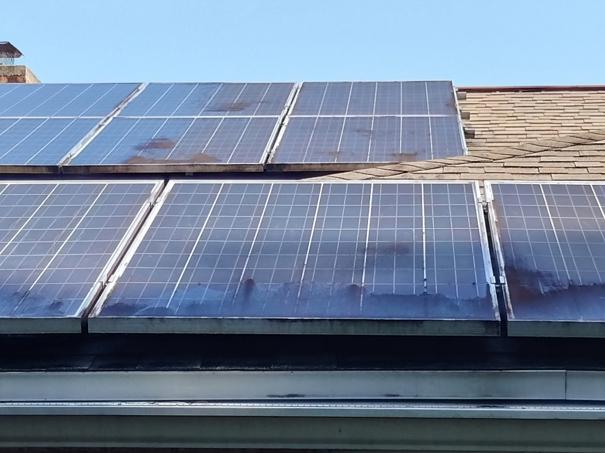 before solar cleaning service image