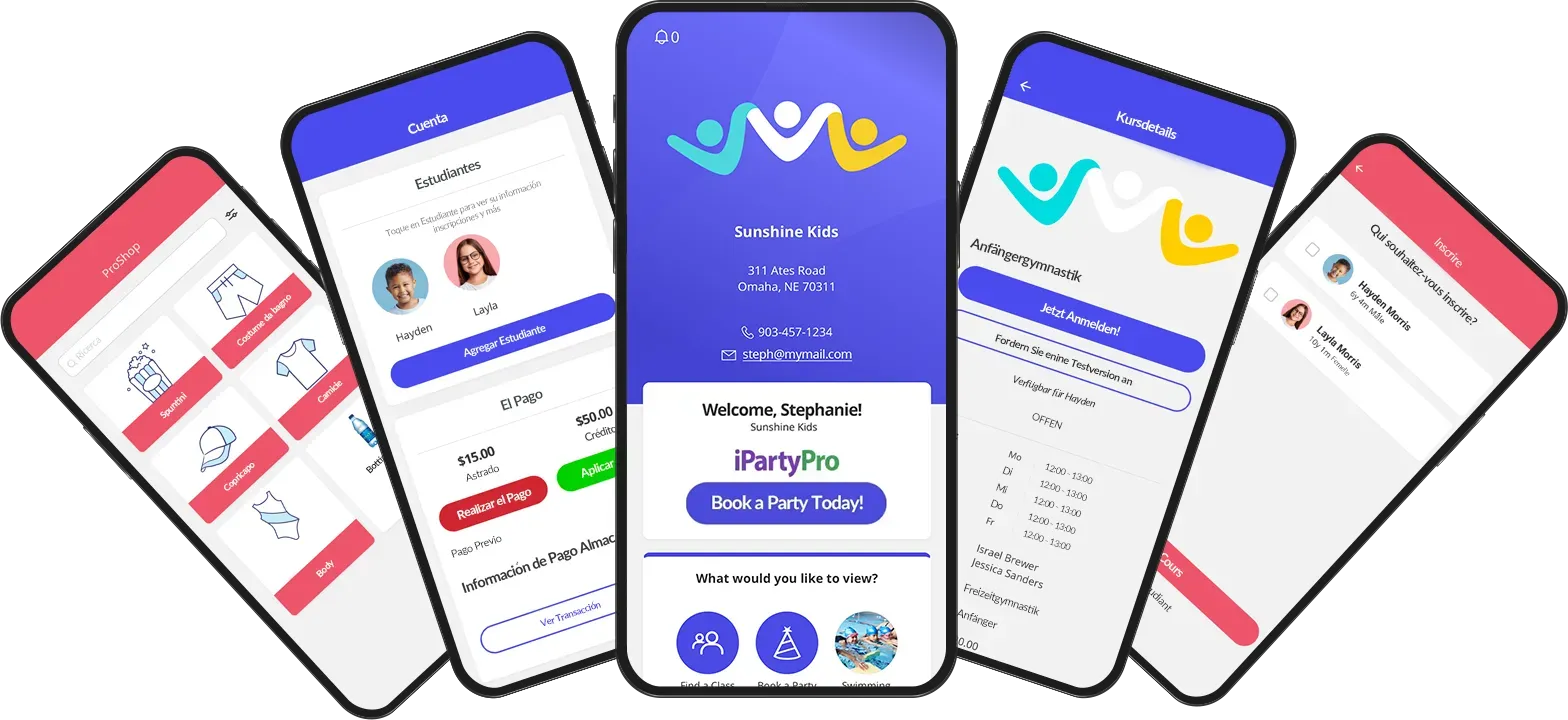 A group of cell phones sitting next to each other on a white background.