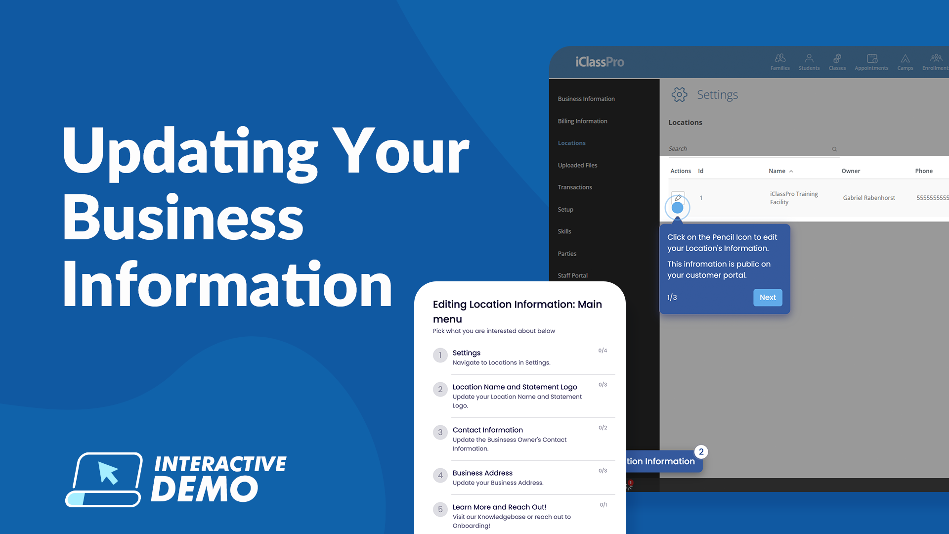 Updating your Business Information