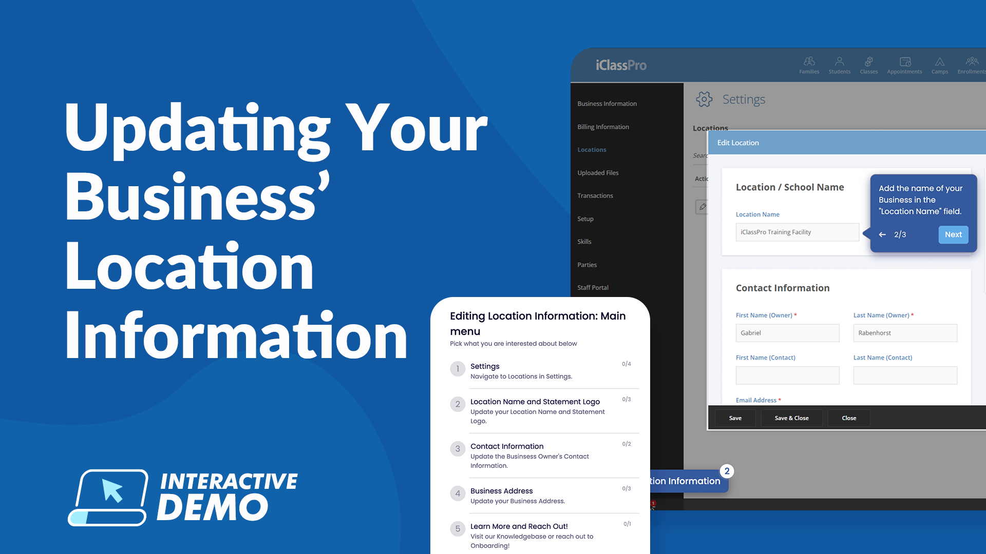 Updating Your Business' Location Information