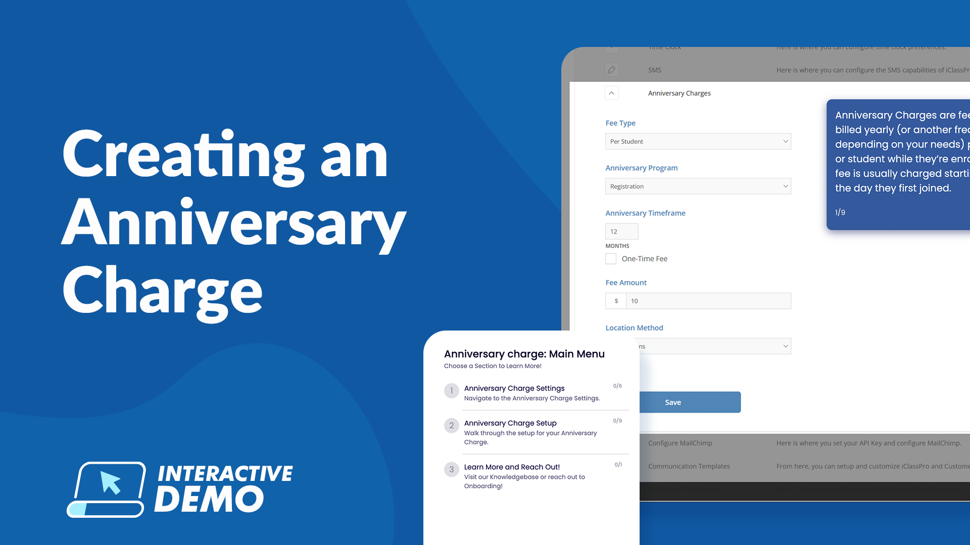 Creating an Anniversary Charge