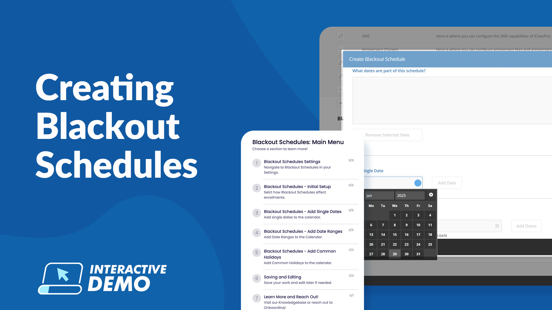 Creating Blackout Schedules
