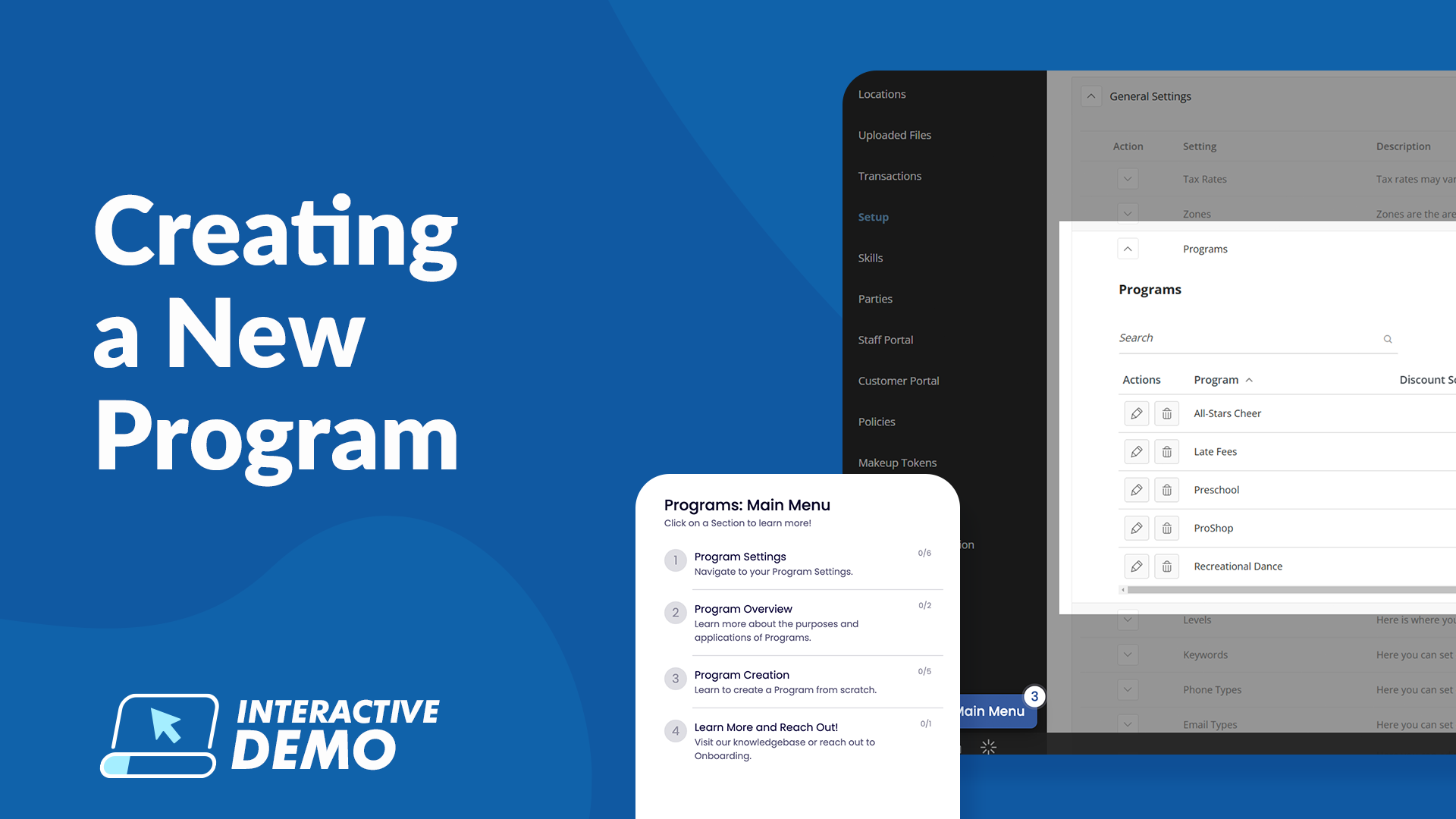 Creating a New Program