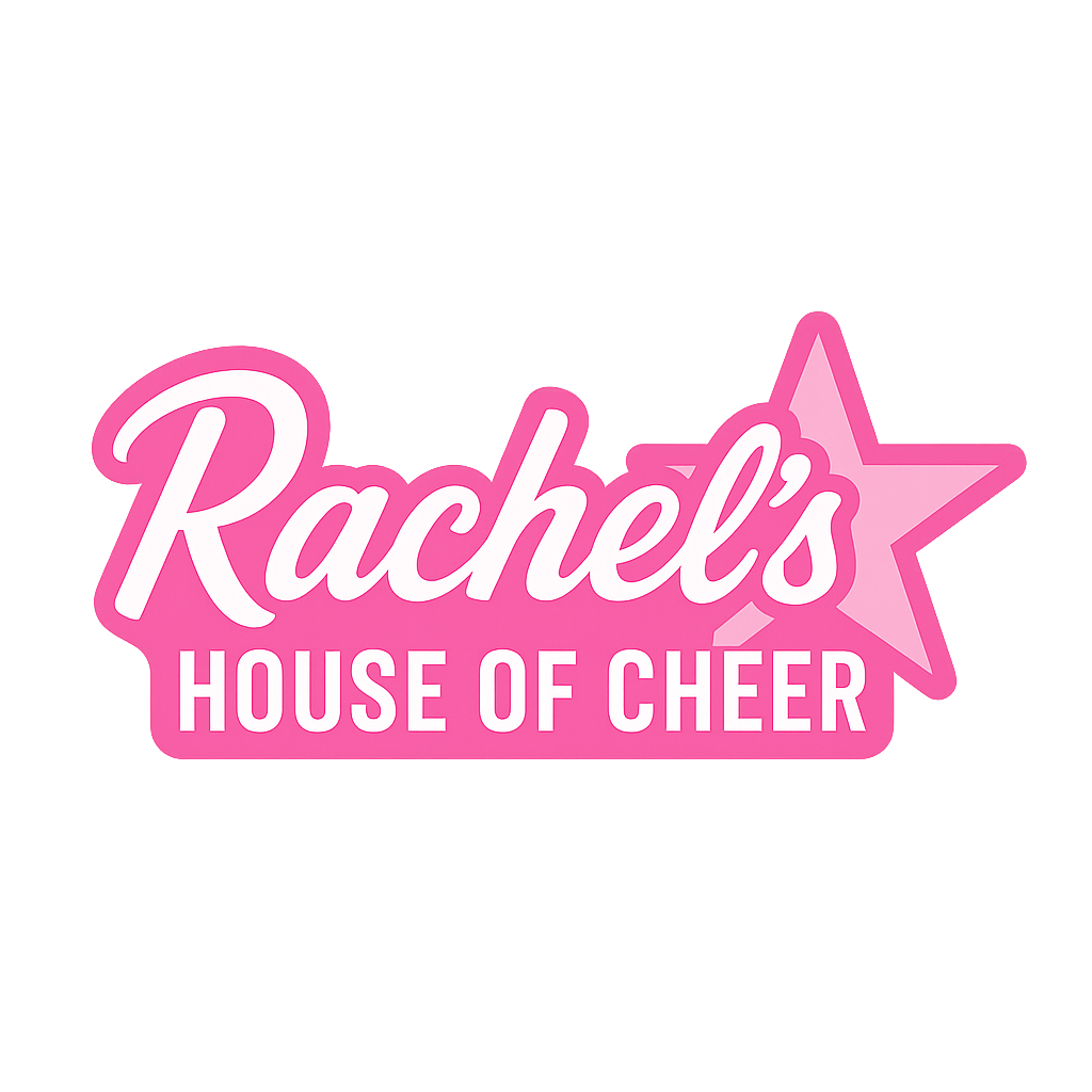 Pink logo reading “Rachel’s House of Cheer” with a star outline