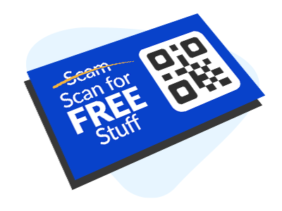 image of suspicious qr code