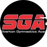 A white logo in a purple circle on a white background.