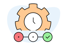 Gear Icon depicting saving time and reducing manual work