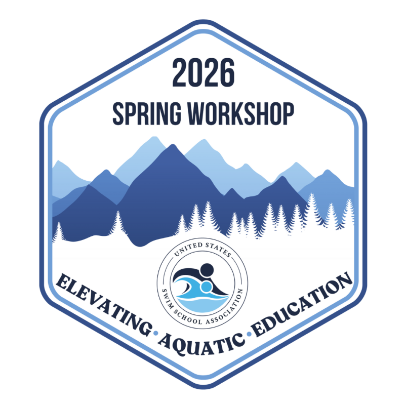 Logos: United States Swim School Association next to Rise: Resilient and Innovative Swim Education.