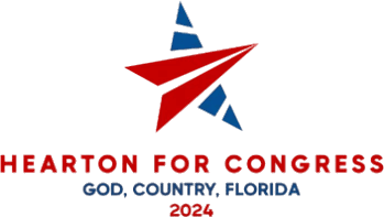The logo for hearton for congress god country florida 2024
