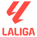 A red soccer league logo with a white background