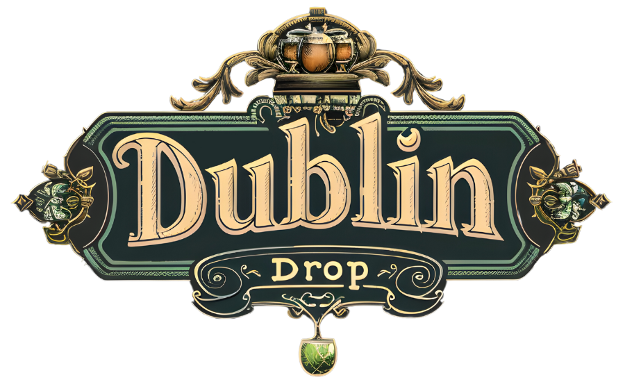 A logo that says Dublin Drop on it