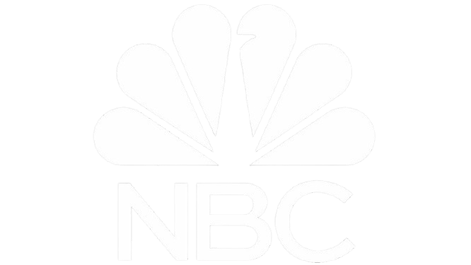 A black and white logo for cnbc with a bird on it