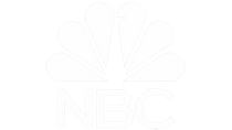 A black and white logo for cnbc with a bird on it
