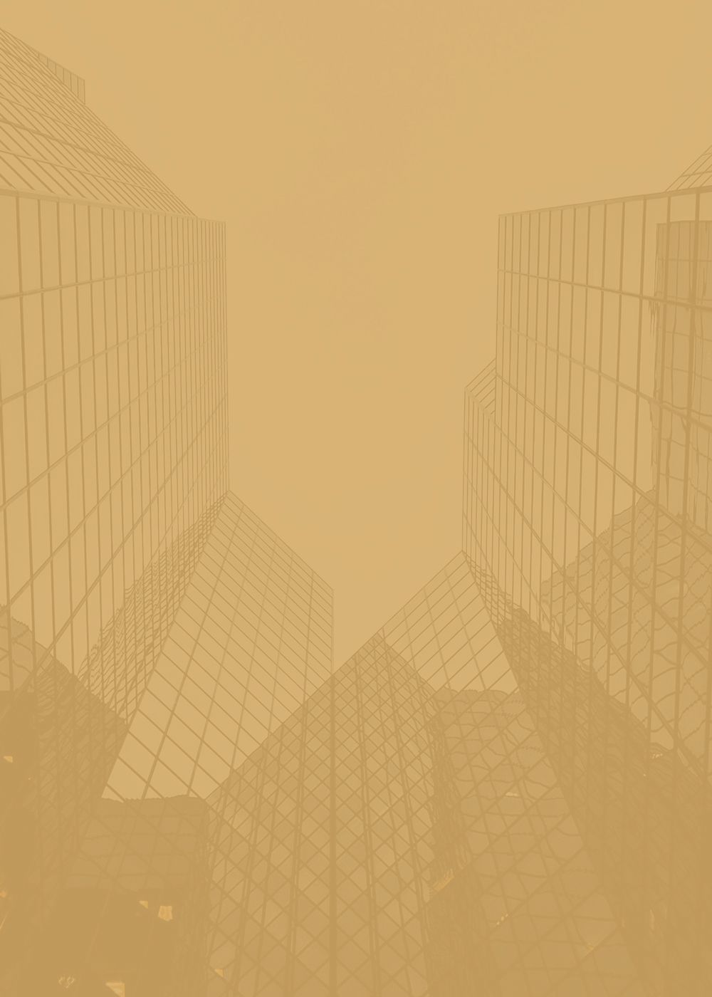 A cityscape with a lot of tall buildings and a tan colored background.