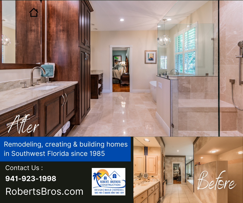 Remodeled bathroom ad — Sarasota, FL — Roberts Brothers Construction