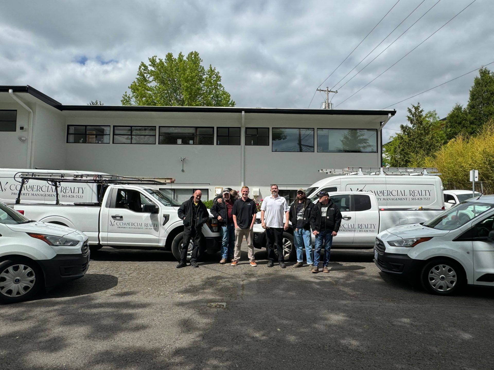 the VCS team in their parking lot