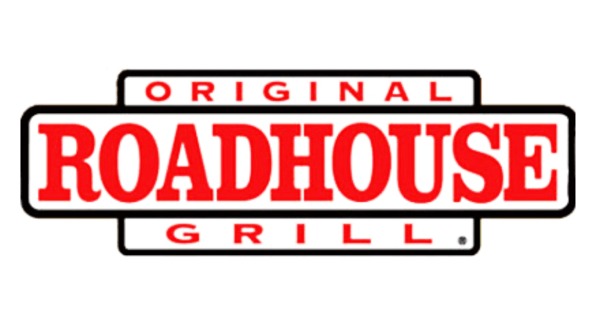 The logo for roadhouse grill is red and black