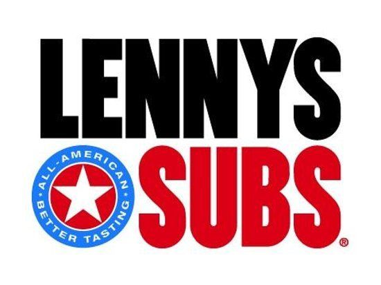 A logo for lenny 's subs with a star in the center