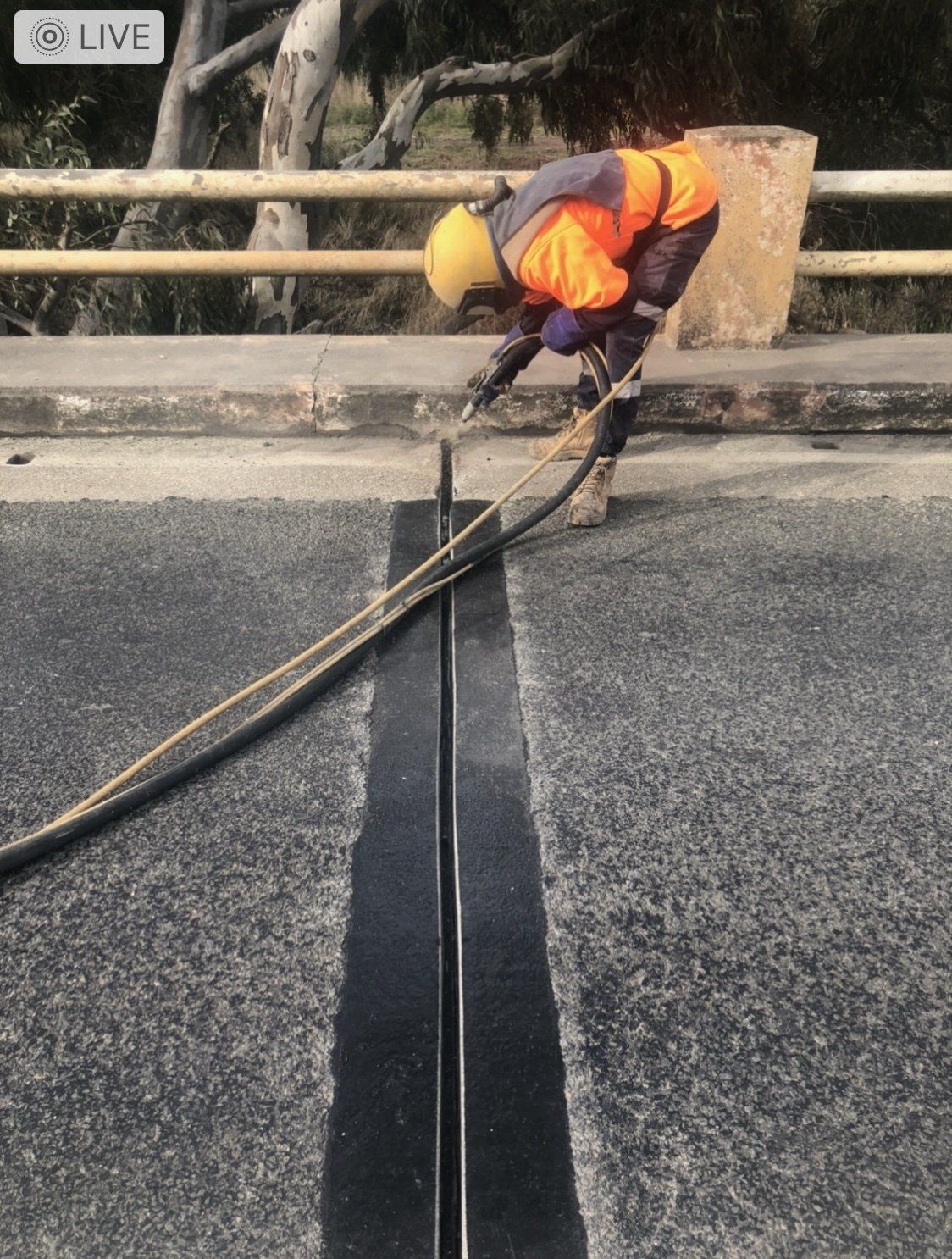 Man Repairing Expansion Joints — Ballarat, Metro Melbourne, VIC — J & K Civil Maintenance