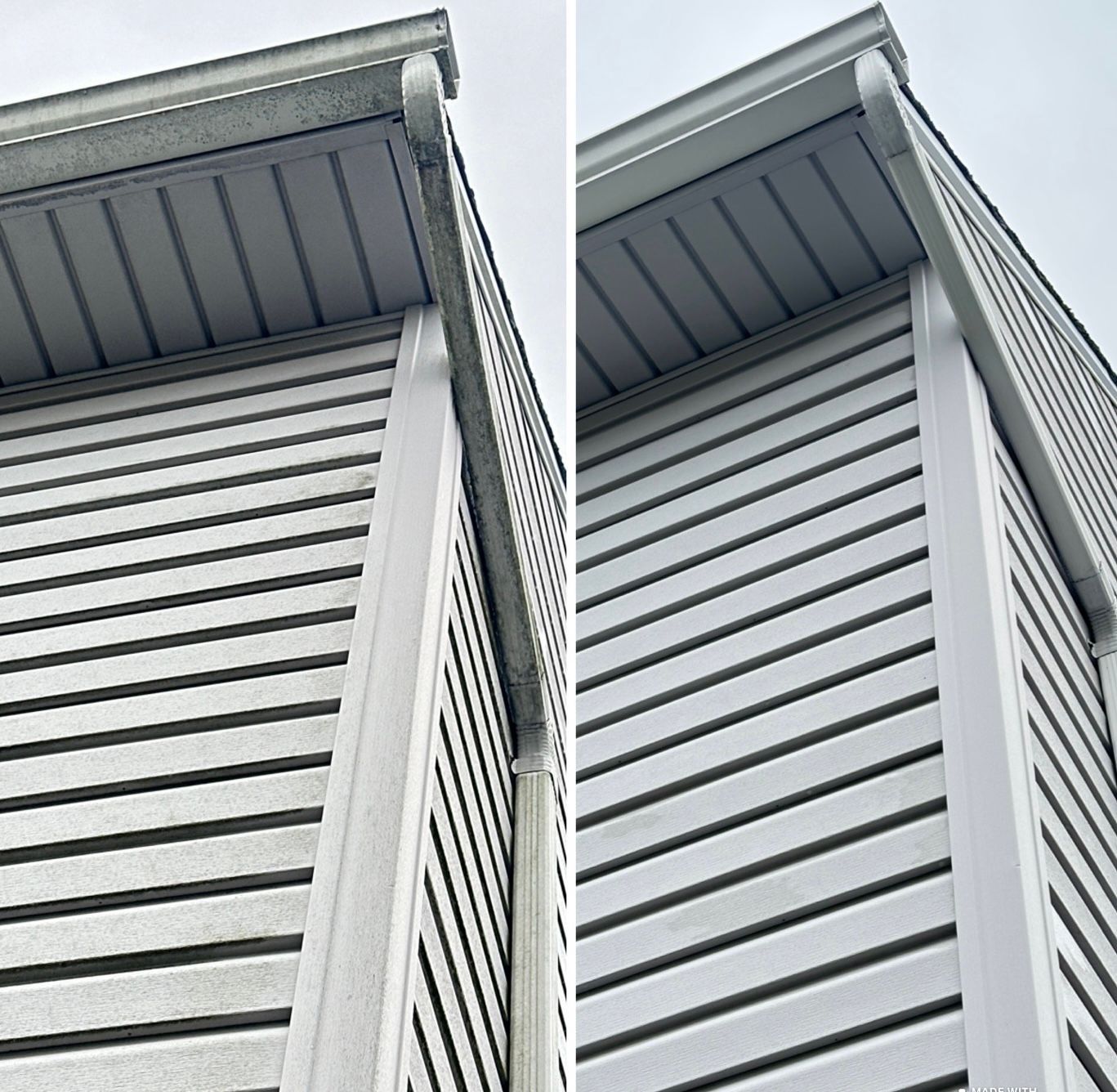 Soffit cleaning , Exterior gutter washing Long Island, Black streaks on gutters cleaning ,  washing soffits and fascia, 