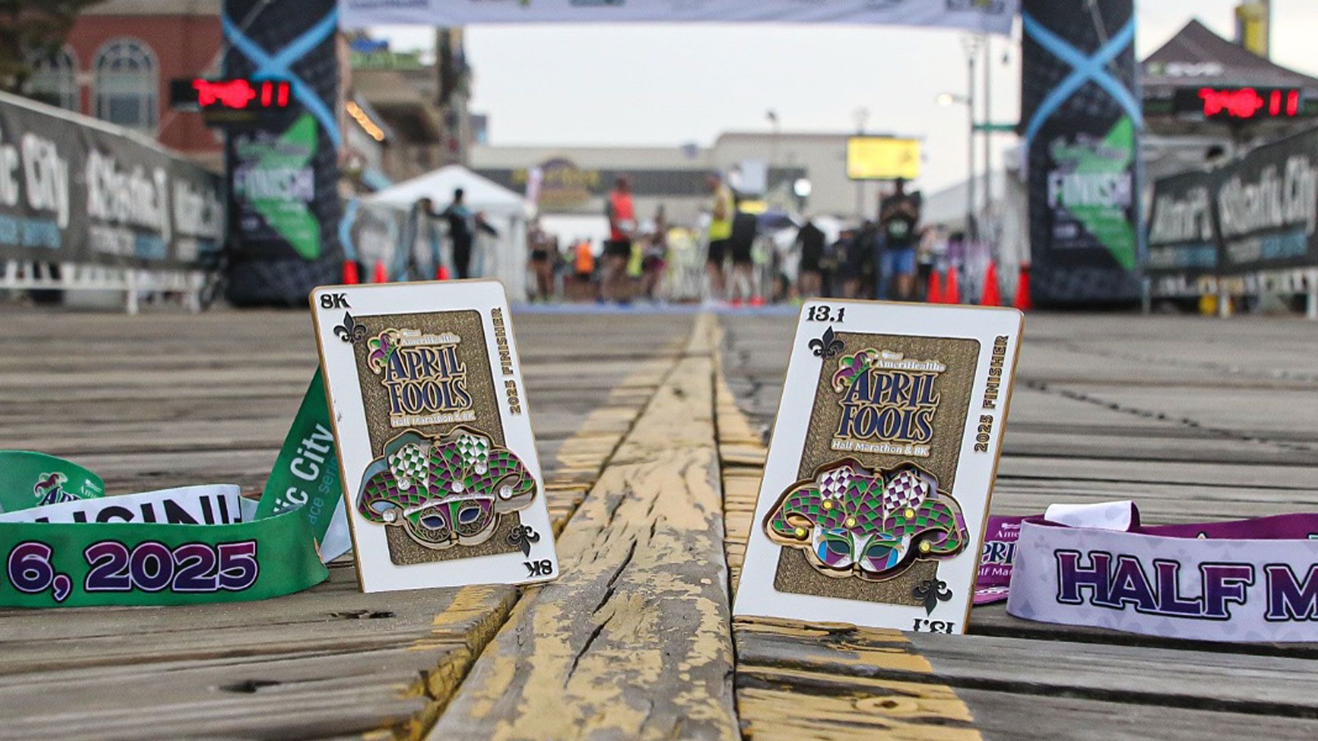 April Fools Half Marathon and 8K Finisher medals by Always Advancing