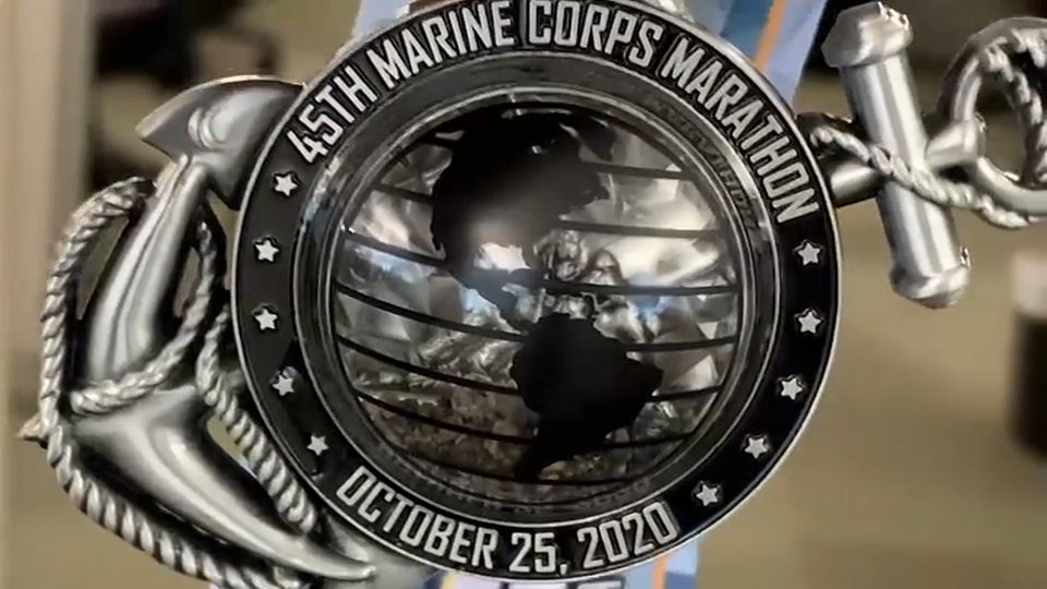 45th annual Marine Corps Marathon Medal Image
