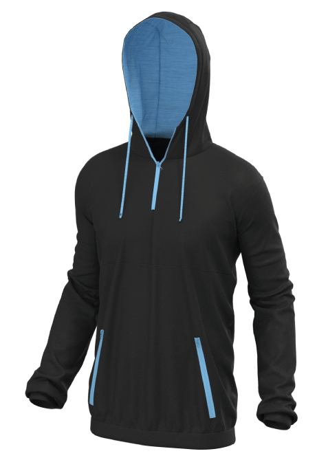 Hoodie - Accent liner w/ front zipper pockets