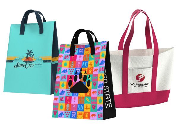 photo of an assortment of tote bags