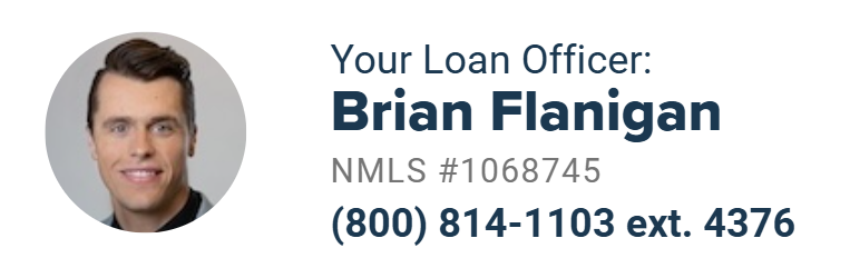 A picture of brian flanigan with a phone number